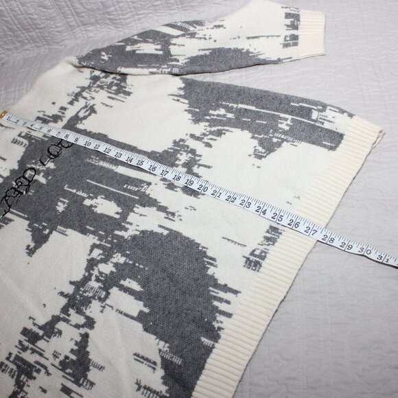 Aelfric Eden Womens Sweater Gray White Oversized Soft Crewneck Size XL - Picture 8 of 8